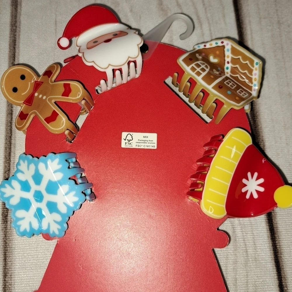 2 FOR 20 SALE Piper K Christmas Holiday Hair Clips Set W/5pcs